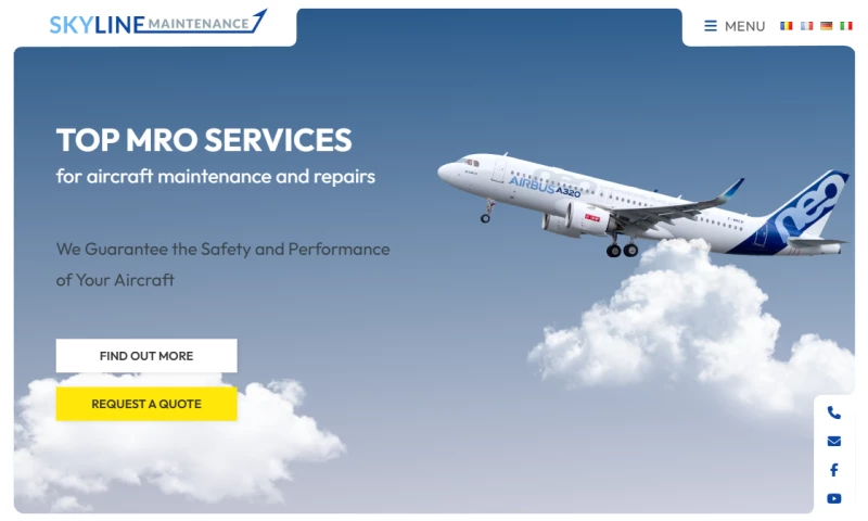 Visual Identity and Multilingual Website for an International Aviation Brand