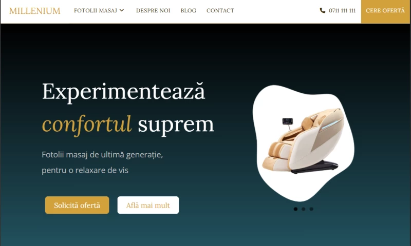 Premium Catalogue Website for a Massage Chair Brand