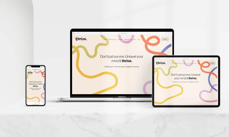 Live in Five - Website & Branding for Thrive with Kayla