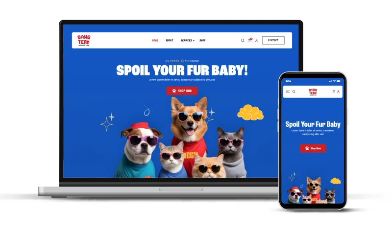 Energetic Visual Identity and Web Design for a Dog Lifestyle Brand