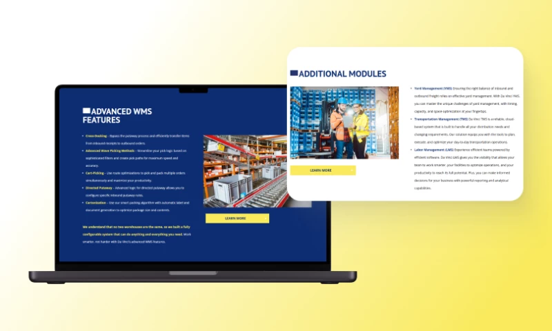 A feature-rich warehouse management system