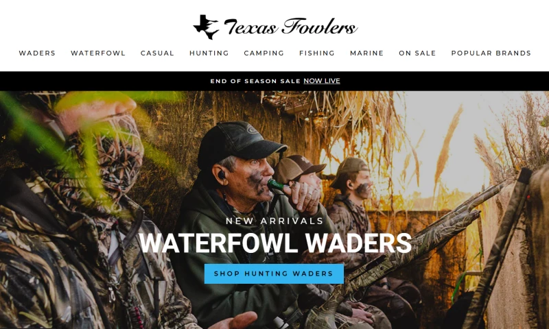 Codersh Web Services - TX Fowlers Hunting & Outdoor Gear E-commerce Platform