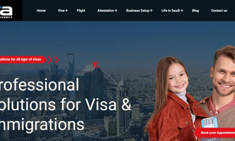 UnitedWebSoft - Visa Agency custom dynamic website developed by unitedwebsoft