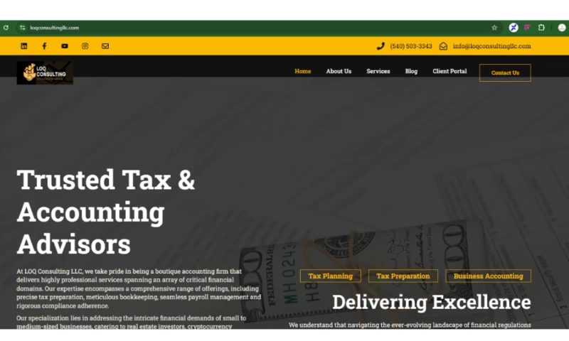 Bright Ideas Consulting LLC - Accounting Agency Website