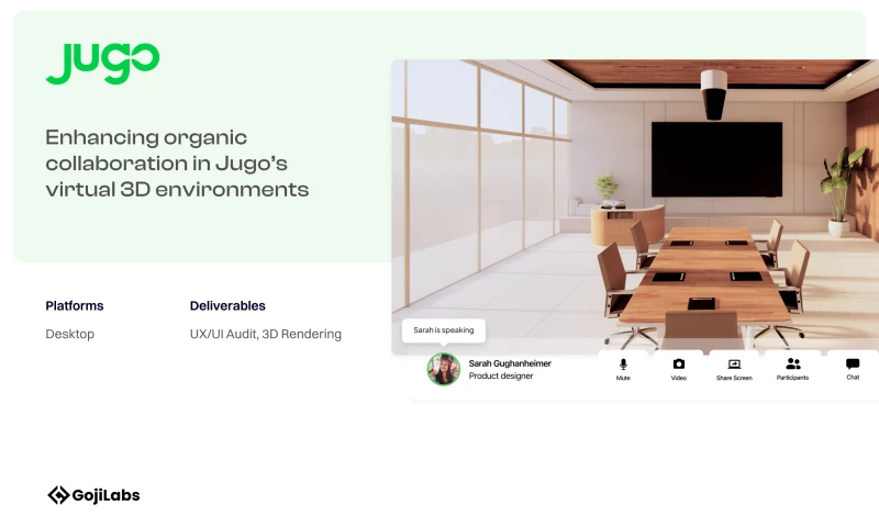 Jugo - Enhancing organic collaboration in Jugos virtual 3D environments