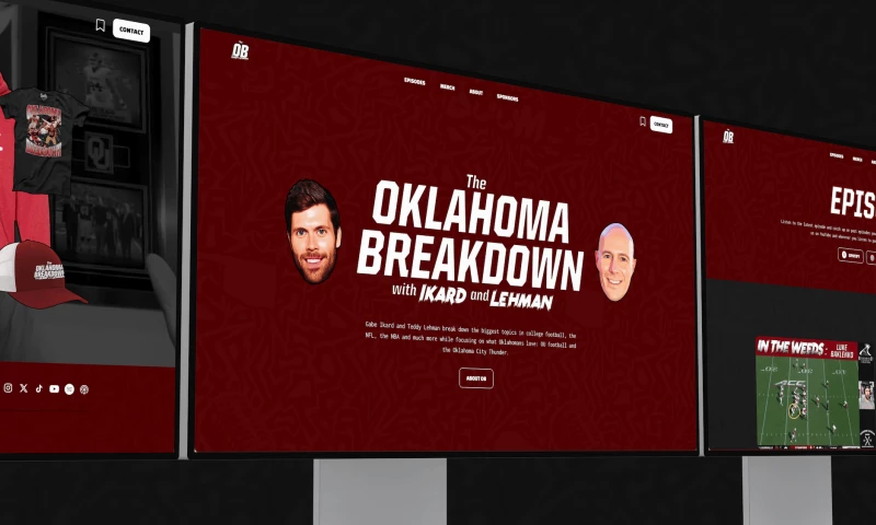 A digital home for a top sports podcast in Oklahoma