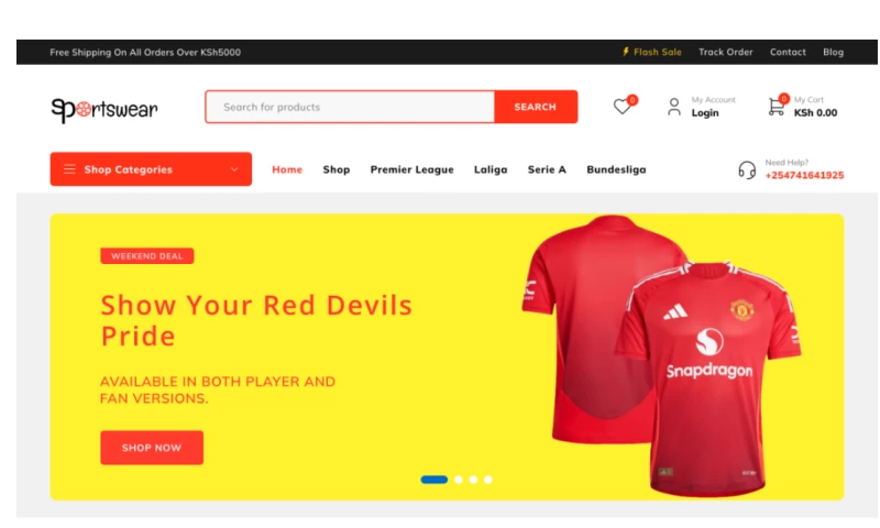 Web Design Kenya - Sportswear