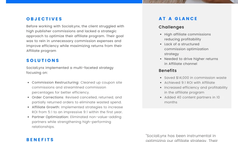 SocialLynx - 9:1 ROI for Affiliate