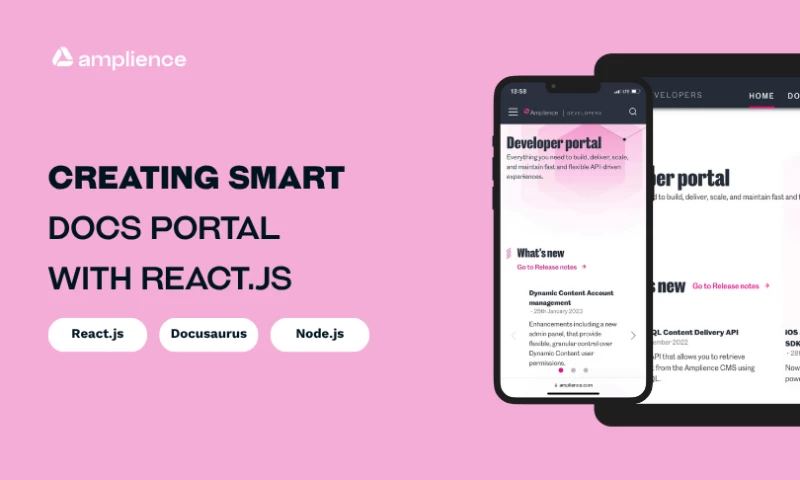 Pagepro - Amplience - Front-end development for CMS documentation in Docusaurus