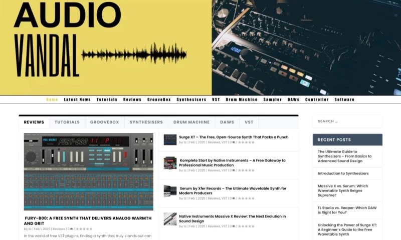 Audio Vandal Website