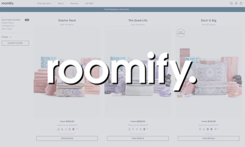 Growing Roomify's Amazon Sales & Gaining Marketshare Among Millennials