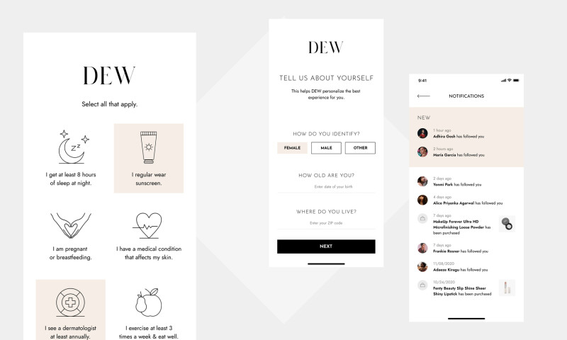 Lexogrine - Dew AI - an AI mobile platform for health & beauty