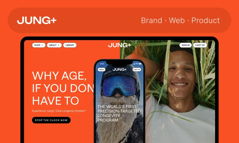 Branding and Web Design for Jung+: A Healthcare Brand