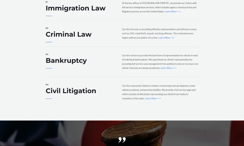 Voloshen Law Legal Presence Reinvented Online