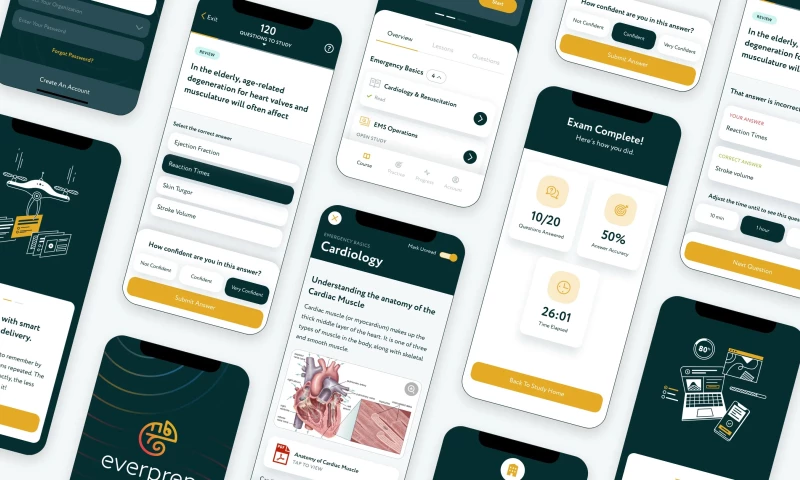 Everprep - Exam Prep Brand & App Design