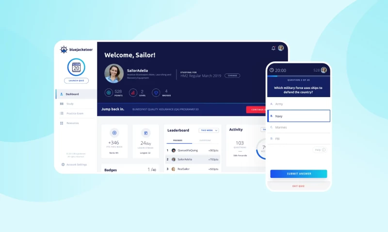 ThreeSixtyEight - Bluejacketeer - Navy Study App Redesign