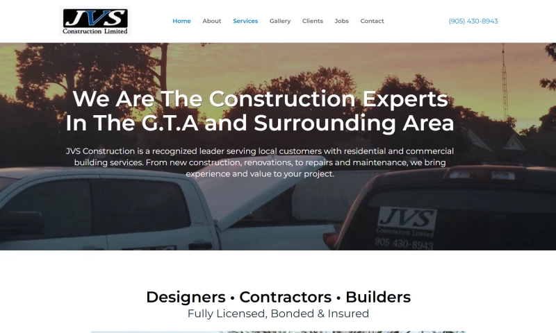 Durham Web Designer - Construction Company