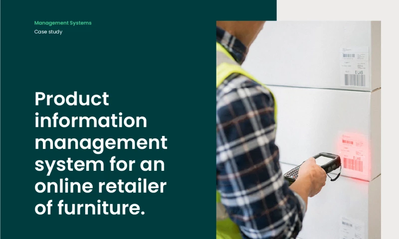 Product information management system for an online retailer of furniture