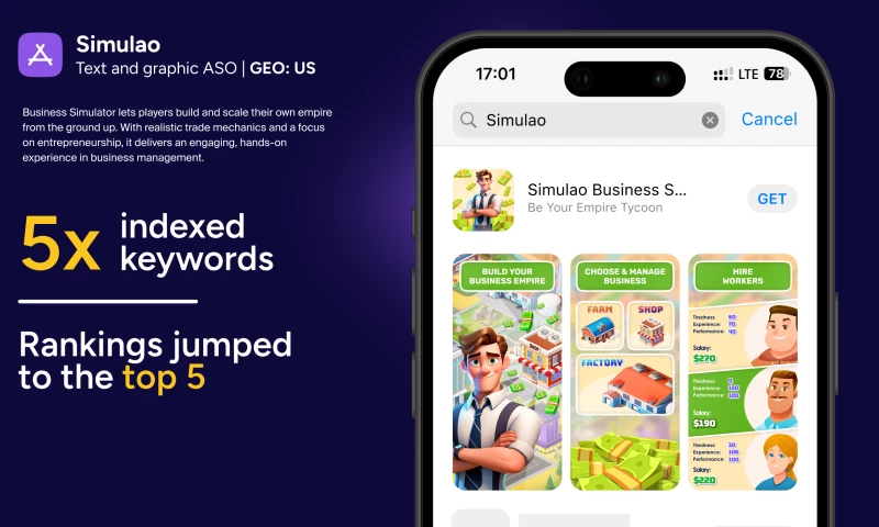 Simulao - Text and Graphic ASO | App Store