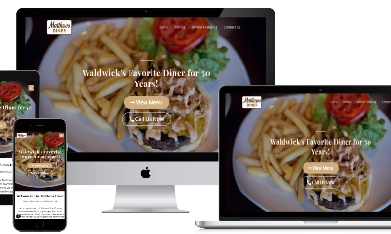 Matthews Diner - Online Order Growth & Website Redesign