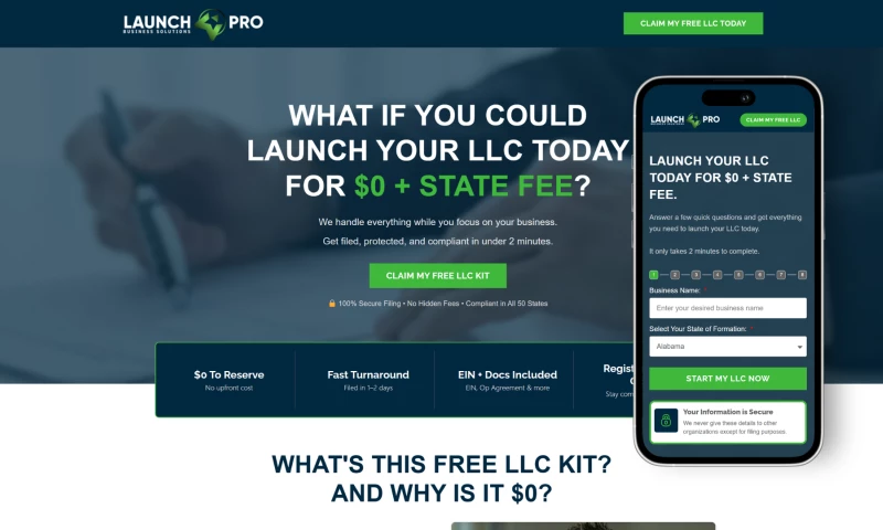 Doers Designs - LaunchPro Solutions Landing Page