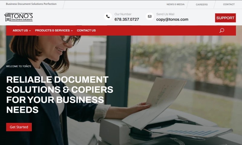 Dream Rocket Design, LLC - Tonos Document Solutions Website