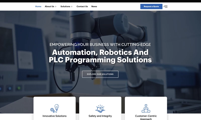 Creative Web Designs - Robotics Website Design