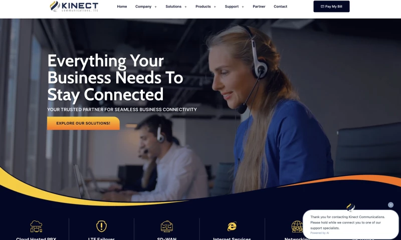 Creative Web Designs - Communication Company Website Design