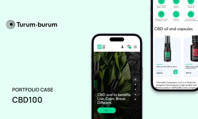 Turum-burum - Website redesign for a Ukrainian premium brand of CBD-based dietary supplements