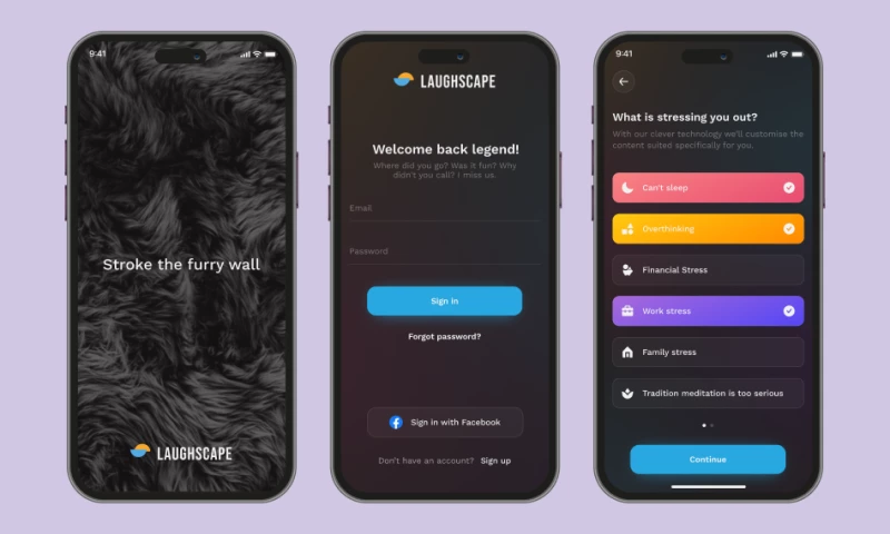 Audio-based Relaxation Mobile App for Mental Health Wellness Firm