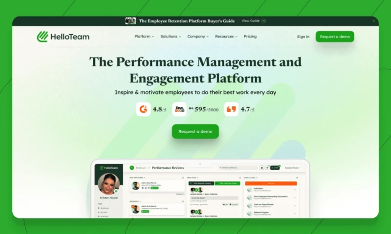 SaaS Web Design for Employee Management Company