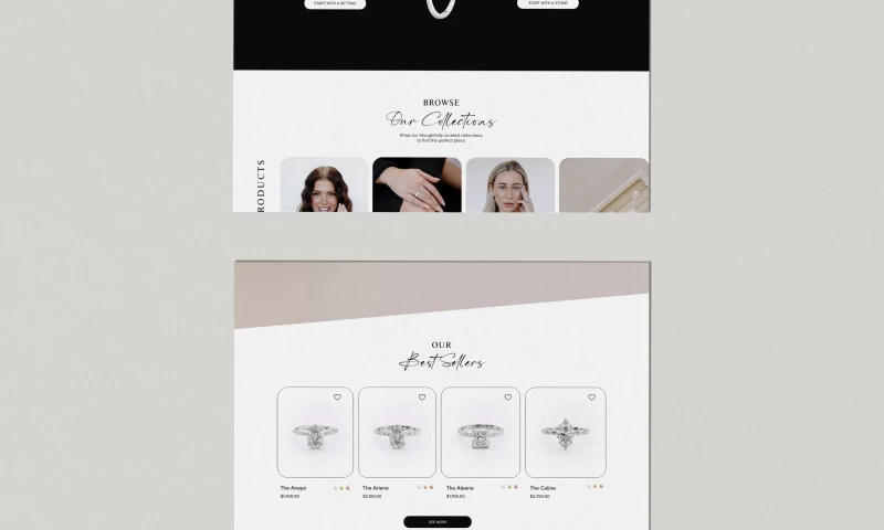 Shopify jewellery website