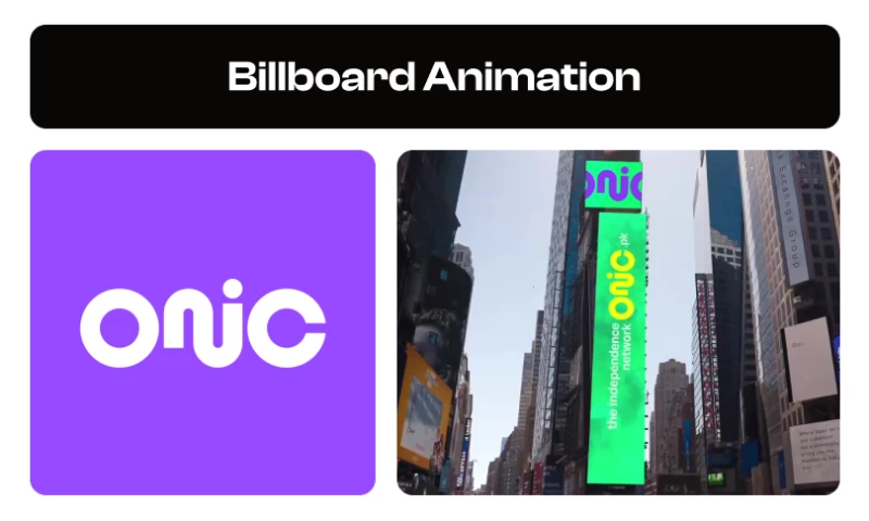 Onic One Times Square Digital Billboard Animation