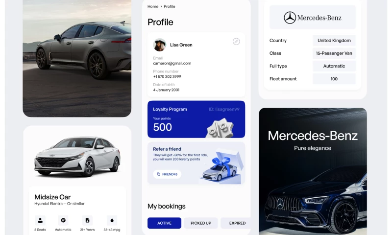 Pickles Team - Car Rental Website Redesign UX/UI