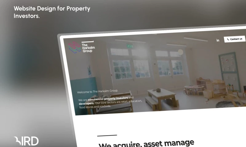 Harkalm Website Design for Property Investment Firm