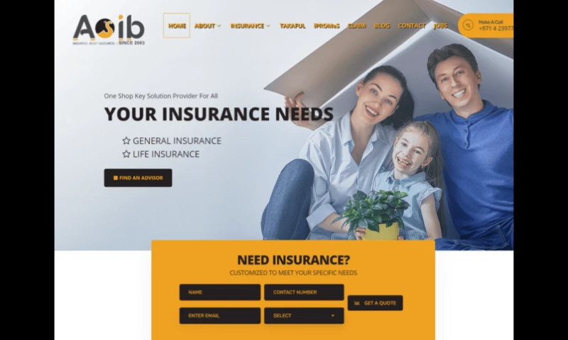 Sultan Enterprise - ASIB UAE Corporate Insurance Website Development