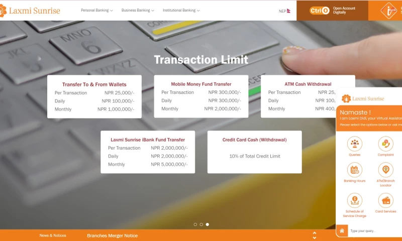 Beejern Limited Liability Company - Laxmi Sunrise Bank Chat Bot