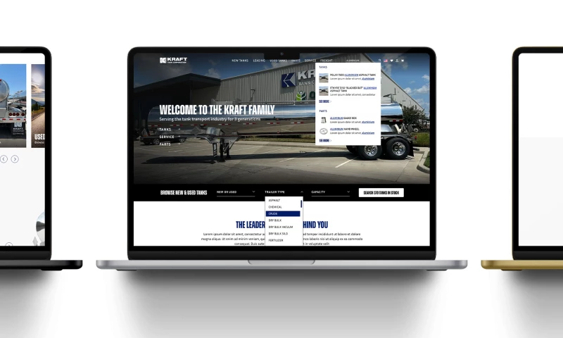 Ecommerce site for truck tailer purchase, lease and finance as well as parts store