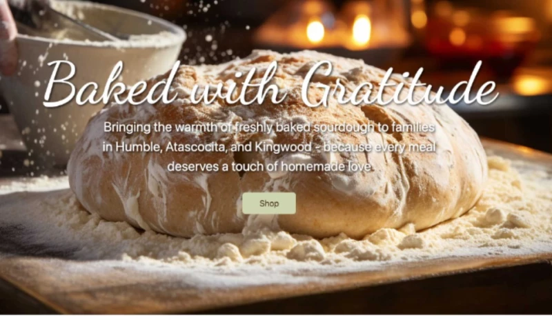 Raul's Web Studio - Baked with Gratitude Website