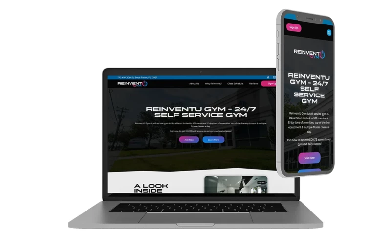 Delray Web Design - Lead generating website for local gym
