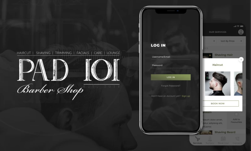 Padioi mobile app for barbershop