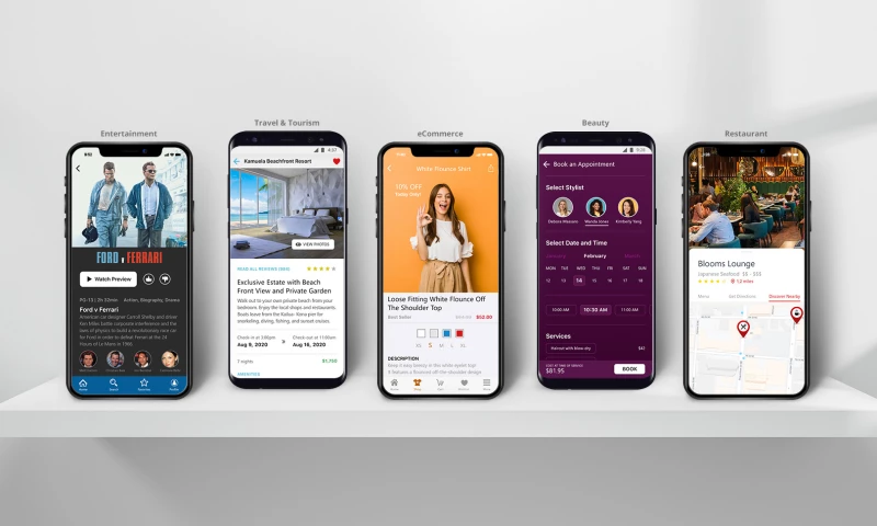 We Build Apps in a Wide Variety of Verticals