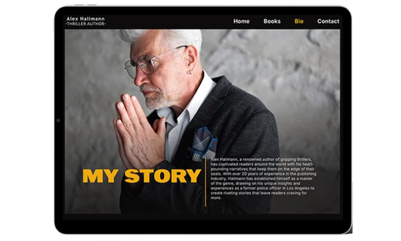 Website for a Thriller Author