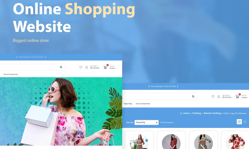 The One Technologies - Online Shopping Website Layouts