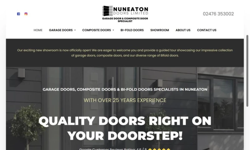 Garage, Composite & Bifold Door Web Build