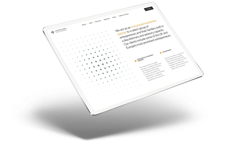 Reactive - Web design for Capricorn Private Investments