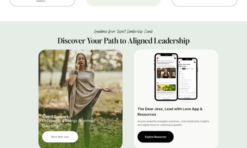 Woaom Web Design - Dear Jess App Website