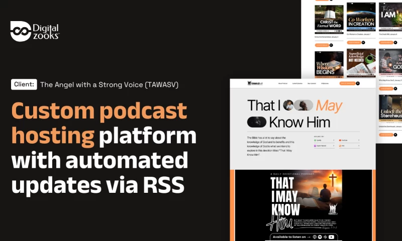Digitalzooks - Custom Podcast Hosting Platform for TAWASV