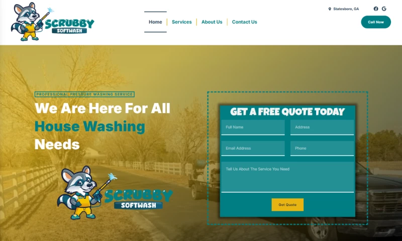 LaunchPad Marketing - Scrubby Softwash Custom Website Build