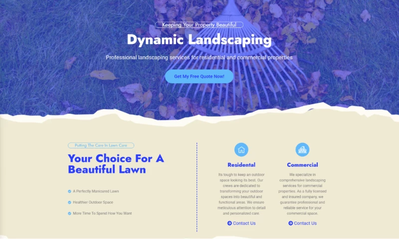LaunchPad Marketing - Dynamic Landscaping Custom Website Build